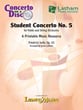 Student Concerto #5 in D Major for Violin and String Orchestra Orchestra sheet music cover